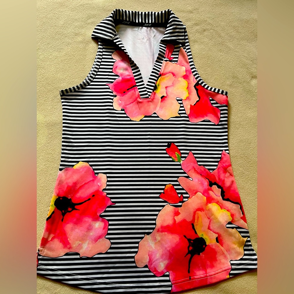 Jofit X-Small Striped and flower, black/white/peach/pink color combination